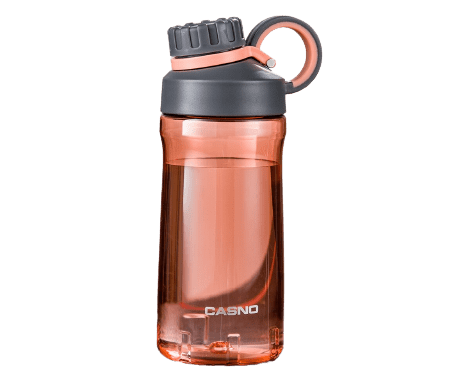 Gourde sport transparente orange matériaux souples - 600ml