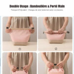 Sac à lunch de style japonais en toile naturelle, grand format fourre-tout pour travail et usage quotidien